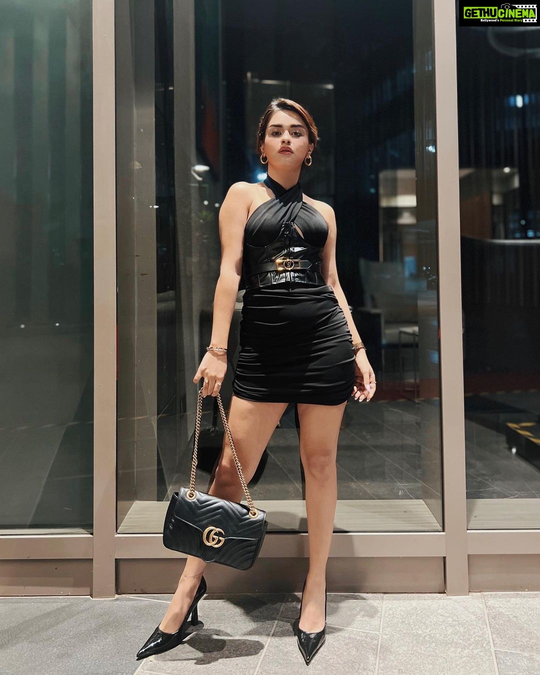 Avneet Kaur Instagram - At the #Attack premiere last night 🖤🔥 #ootn #whatiwore #styledbyme 📸- @ameypandya