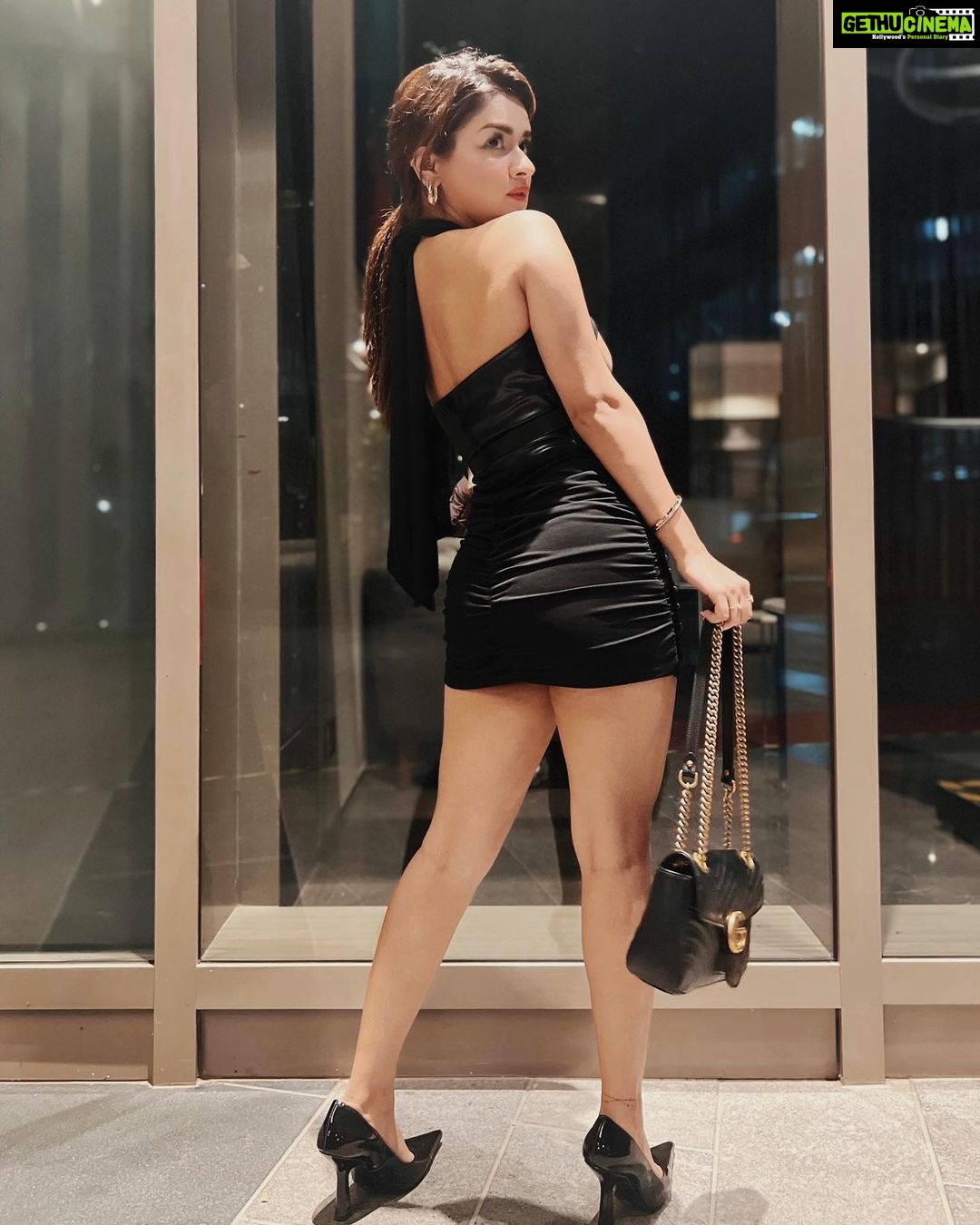 Avneet Kaur Instagram - At the #Attack premiere last night 🖤🔥 #ootn #whatiwore #styledbyme 📸- @ameypandya
