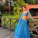 Avneet Kaur Instagram - Mere yaara.💙💫 Styling - @tiara_gal @akansha.27 Outfit - @yeh_lehenga_nahi_mehenga Assisted - @ishikapunamiya @style_by_ruchi Choker & Earings - @sheqe_by_triptikohli Mangtika - @indianjewellery999 Ring - @indianjewellery999 📸- @gauravarora08 The Leela Goa