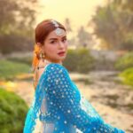 Avneet Kaur Instagram - Mere yaara.💙💫 Styling - @tiara_gal @akansha.27 Outfit - @yeh_lehenga_nahi_mehenga Assisted - @ishikapunamiya @style_by_ruchi Choker & Earings - @sheqe_by_triptikohli Mangtika - @indianjewellery999 Ring - @indianjewellery999 📸- @gauravarora08 The Leela Goa