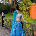 Avneet Kaur Instagram - Mere yaara.💙💫 Styling - @tiara_gal @akansha.27 Outfit - @yeh_lehenga_nahi_mehenga Assisted - @ishikapunamiya @style_by_ruchi Choker & Earings - @sheqe_by_triptikohli Mangtika - @indianjewellery999 Ring - @indianjewellery999 📸- @gauravarora08 The Leela Goa