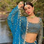 Avneet Kaur Instagram - Mere yaara.💙💫 Styling - @tiara_gal @akansha.27 Outfit - @yeh_lehenga_nahi_mehenga Assisted - @ishikapunamiya @style_by_ruchi Choker & Earings - @sheqe_by_triptikohli Mangtika - @indianjewellery999 Ring - @indianjewellery999 📸- @gauravarora08 The Leela Goa