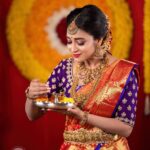 Bhanu Sri Mehra Instagram - Happy Maha Shivaratri to all my insta family ❤ . . . Photography @rj_weddingfilms MUA @ramesh_makeupstudio Jewelry @mangatrai_hitechcity Outfit @brandmandir Decor @rrreventspro styled by @mounika_vallabhaneni921 #bhanusree #rjweddingfilms #candidphotography #southindianbride #bridesofindia #bride #bridetobe #bridemakeup #pellikuthuruoutfit #pasupufunction #bridelook #brideinspiration