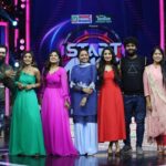 Bhanu Sri Mehra Instagram - Tomorrow 12pm on @starmaa don't miss it guys have fun @vishwa_raghu_choreographer @aneemaster @baba_bhaskar_bigboss_official #starmusic #maatv #bhanusree #bhanusree🔥❤️