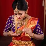 Bhanu Sri Mehra Instagram - Happy Maha Shivaratri to all my insta family ❤ . . . Photography @rj_weddingfilms MUA @ramesh_makeupstudio Jewelry @mangatrai_hitechcity Outfit @brandmandir Decor @rrreventspro styled by @mounika_vallabhaneni921 #bhanusree #rjweddingfilms #candidphotography #southindianbride #bridesofindia #bride #bridetobe #bridemakeup #pellikuthuruoutfit #pasupufunction #bridelook #brideinspiration