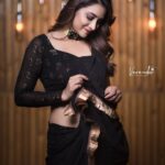 Bhanu Sri Mehra Instagram - 🖤 Outfit:@sridevidesignerstudio Pc:@verendar_photography Jewelry:@pretty.jewelbox Hairstyle:@hairstylistravi Makeup:@maskmakeupartist #blacklove #🖤 #actorslife #blessed #bhanusree🔥❤️ #instalove #Instagram