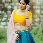 Bhanu Sri Mehra Instagram – 💛💙
Outfit:@kadhambari_studio 
Jewelry:@shivi_collections 
Pc:@poulino_pictures 
#halfsaree #love #bhanusree🔥❤️ #bhanurowdipilla #girl #peace #happymood #tollywoodactress #bhanusree