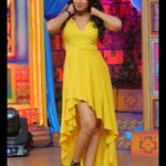 Bhanu Sri Mehra Instagram - So you are waiting for me to talk first...? Its ok.. wait till February 30 😉 @outfit by:@hemamanohar1 @agasthyaarts @zeetelugu #adhirindi #comedy #comedyshow #fulltofun #bhanusree🔥❤️