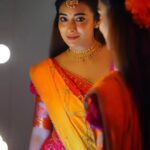 Bhanu Sri Mehra Instagram - Nelavanka✨️🔱 @radheshyam_designer_studio @pretty.jewelbox @paulino_pictures #peace #positivity #beyourself #bhanusree🔥❤️ #halfsaree #love #instagram #instalove