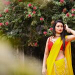 Bhanu Sri Mehra Instagram - Standing alone doesn't mean I am alone. It means I'm strong enough to handle things all by my self ❤💃 Costume By - @firoz_design_studio Accessories By - @aadyaah_by_malathi Styled By - @greeshma_krishna.k Photography By - @sampathnachu50 . #styledbygkk #friday #happyness #lovered #yellow