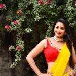 Bhanu Sri Mehra Instagram - I may not be the best.....but I sure am trying my best. Costume By - @firoz_design_studio Accessories By - @aadyaah_by_malathi Styled By - @greeshma_krishna.k Photography By - @sampathnachu50 . #styledbygkk #yellow #red #loves #peaceofmind✌ #cool