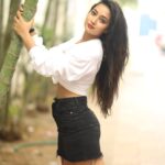 Bhanu Sri Mehra Instagram - "To me, beauty is about being comfortable in your own skin. It's about knowing and accepting who you are💃💟🖤 #blackandwhite #western #picbethebeautybox #southindianactress #powerofpositivity #biggbosstelugu2 #bhanusree🔥❤️