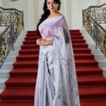 Bhanu Sri Mehra Instagram - The perfect matching accessories for a saree is not the jewelry but your smile 😀💃 @frillsbyvasavi beautiful sarees #sareelove😍 #indiangirls #biggboss2bhanu #bb2