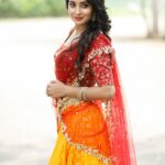 Bhanu Sri Mehra Instagram - Every new day is another chance to change something in your life. Every new day is a chance to feel blessed 🥳 for what you have ❤️❤️ Thank you so much @firoz_design_studio for giving me this lovely outfit 🤗 Outfit by:@firoz_design_studio Photography : @they_call_me_keshu Makeup artist :my self 🤷