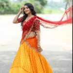 Bhanu Sri Mehra Instagram - Every new day is another chance to change something in your life. Every new day is a chance to feel blessed 🥳 for what you have ❤️❤️ Thank you so much @firoz_design_studio for giving me this lovely outfit 🤗 Outfit by:@firoz_design_studio Photography : @they_call_me_keshu Makeup artist :my self 🤷
