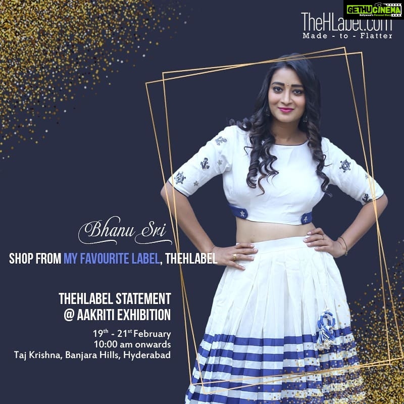 Bhanu Sri Mehra Instagram - Just like me, if trendy artistic prints are your taste in fashion, then shop for this pretty outfit from theHlabel Stall A42 @Aakriti Exhibition & flaunt this look! Be there at Taj Krishna between 19th to 21st February 2019 @thehlabel