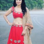 Bhanu Sri Mehra Instagram - This amazing red & gold dress combination Outfit by @swapna_paidi