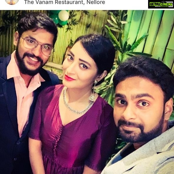 Bhanu Sri Mehra Instagram - The vanam restaurant in Nellore for 1st anniversary so happy to be invited, congratulations both Hemanth & tejuπ€πππ Outfit by @swapna_paidi