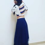 Bhanu Sri Mehra Instagram - This lovely blue& white outfit by @thehlabel