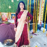 Bhanu Sri Mehra Instagram - I choose to stay stylish with stunning Chanderi lehenga paired with elegant dupatta from TheHLabel I loved it😍