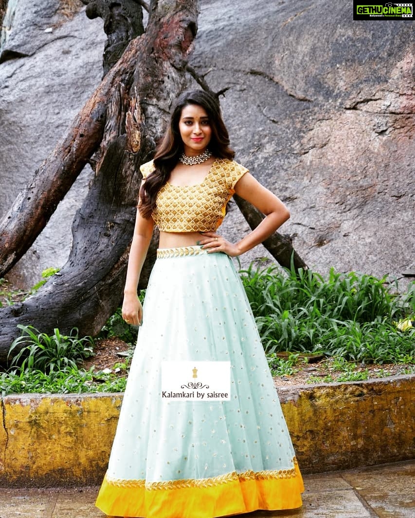 Bhanu Sri Mehra Instagram - Nice dress Kada crazy##this outfit by kalamkari saisree @kalamkari247