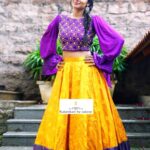 Bhanu Sri Mehra Instagram - Hello guys loved this purple & yellow colour outfit by @kalamkari247 🤗😍🤗😍🤗😘