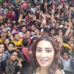 Bhanu Sri Mehra Instagram - Nallamalla movie promotions in kadapa KSRM engineering college good experience 👌 feeling happy 😃 #nallamalla #movie #promotions