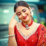 Bhanu Sri Mehra Instagram - ❤️ #redlove #halfsaree #zeetelugubonalu #instagood #instamood #bhanusree🔥❤️ #hybridpilla