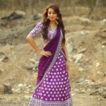 Bhanu Sri Mehra Instagram – Kind heart ❤️ 
Fierce mind 
Brave spirit 
Pic : @naveen_photography_official
Outfit: @ivana_designers

#bhanusree🔥❤️ #purple #love #hybridpilla
