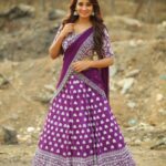 Bhanu Sri Mehra Instagram - Kind heart ❤️ Fierce mind Brave spirit Pic : @naveen_photography_official Outfit: @ivana_designers #bhanusree🔥❤️ #purple #love #hybridpilla