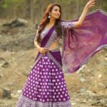Bhanu Sri Mehra Instagram - Kind heart ❤️ Fierce mind Brave spirit Pic : @naveen_photography_official Outfit: @ivana_designers #bhanusree🔥❤️ #purple #love #hybridpilla
