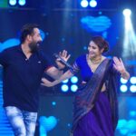 Bhanu Sri Mehra Instagram - Nallamalla success promotion 💙 @amitkumar_tiwari #nallamalla #movie #hit #happymood