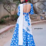 Bhanu Sri Mehra Instagram - She leaves a little sparkle ✨ wherever she goes 🦋 @sr_label_by_yaminireddy @saicharanthejareddyphotography @hairstylistravi #traditional #halfsaree #love #bhanusree🔥❤️ #actorslife #busy #hybridpilla