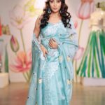 Bhanu Sri Mehra Instagram - You glow different when you’re actually happy 😊 Designed by: @varuni_couture #saree #sareelove #instafashion #instagram #photoshoot #bhanusree