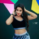Bhanu Sri Mehra Instagram - Hotie 🙈 Outfit by:@navya.marouthu 📸:@sravanphotographyofficial #tollywoodhotactress #actress # #bhanusree🔥❤️ #backandwhite #love #newclick
