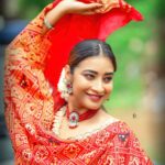 Bhanu Sri Mehra Instagram - ❤️ #redlove #halfsaree #zeetelugubonalu #instagood #instamood #bhanusree🔥❤️ #hybridpilla