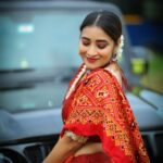 Bhanu Sri Mehra Instagram - ❤️ #redlove #halfsaree #zeetelugubonalu #instagood #instamood #bhanusree🔥❤️ #hybridpilla
