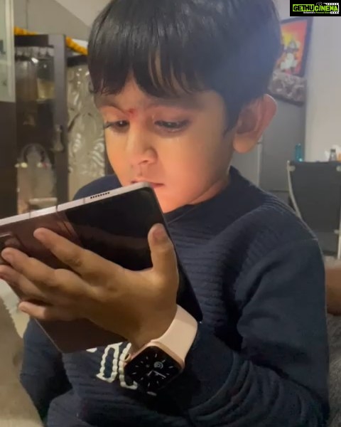 Bhanu Sri Mehra Instagram - Lill boy singing song 🎶 sis son #Nihalreddy ❤