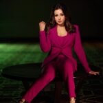 Catherine Tresa Instagram - This suits me just fine 😎☺️.. #suitedup #nomondayblueshere #pinkisthenewblack #mebeingme Pantsuit @worldofasra Earrings @tipsyfly Stylist @manogna_gollapudi Photographer @adrin_sequeira Makeup @makeup_by_lavanya Hair @marella_makeupstudio