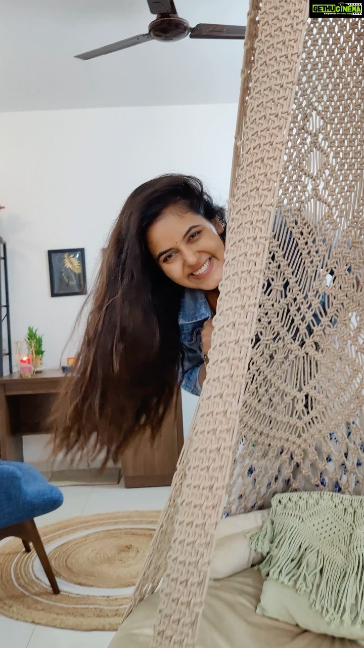 Chaitra Reddy Instagram - @fall_for_flora Thank you so much for this lovely customised swing 🎈This has become my fav place in my living space ❤️