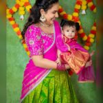 Hari Teja Instagram - These are the days I never want to forget .. holding u is my favourite part of life .. loads of love to u my bhoomi talli ❤️ Thank u @riya_designing_studio for these beautiful outfits ❤️❤️ PC: @giggles_photography_hyd ❤️. Makeup & hair : @vimalareddymakeovers ❤️