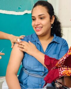 Hari Teja Instagram - Vaccinated 🤞  Have you ?