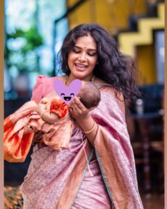 Hari Teja Instagram - Bhoomi naaamakaranam ❤️ Mommy n baby wearing @mugdhaartstudio ❤️ thanks love @sashivangapalli for making all our occasions more beautiful with ur outfits … we love you ❤️❤️