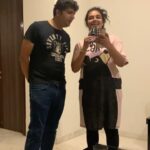 Hari Teja Instagram - Singing with brother ❤️ @nagarjun16 .. One beautiful evening…😍 Missing performing … missing my shoots …😰 ( ignore my most comfortable hair style 😝)