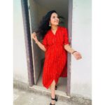 Hari Teja Instagram – Red is just not a colour it’s a divine ❤️Extremely loved this pretty outfit from @theputchi ❤️❤️ Thank u ❤️ also it’s maternity/ feeding friendly too ❤️ Putchi