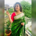 Hari Teja Instagram - 🍀🍀🍀🍀 This beautiful saree by : @brandmandir 🌺 Thank u🌺