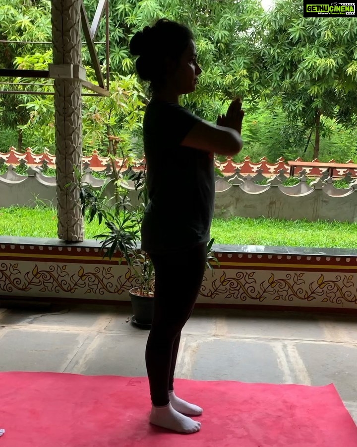 Hari Teja Instagram - Mastering others is strength.. Mastering urself is power...🙏Happy international yoga day 🧘🏻♂️ My love for surya namaskaaaaras is endless.. learning them for better tomorrow 🙂
