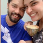 Hari Teja Instagram - Good coffe with right partner is everything ❤️ @deepakkrao1985 I love you 3000 🥰🥰