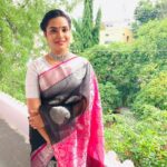 Hari Teja Instagram - This Lovely saree from @pattusareeswholesale ❤️❤️ thank u so much😘 and this pretty choker from @shaburis for today’s event ...😌😌