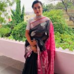 Hari Teja Instagram - This Lovely saree from @pattusareeswholesale ❤️❤️ thank u so much😘 and this pretty choker from @shaburis for today’s event ...😌😌